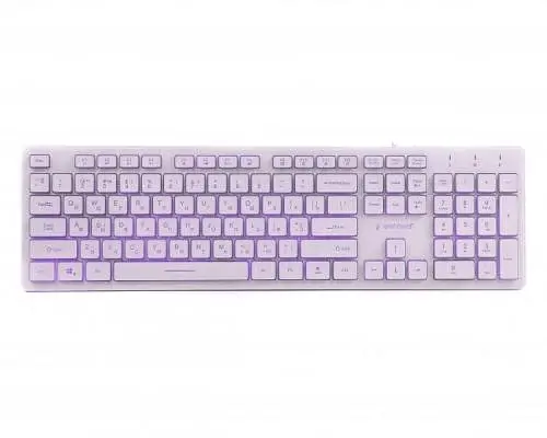 Клавіатура KB-UML3-01-W-UA, 3-х кольорове підсвічування клавіш, USB, White (KB-UML3-01-W-UA) Gembird teh0028299 - фото 2