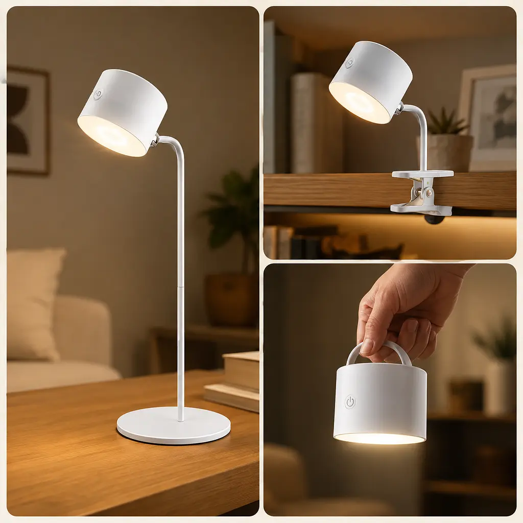 Акумуляторна настільна лампа BL-T-006 / Багатофункціональна LED-лампа / Світильник 3в1 - фото 4