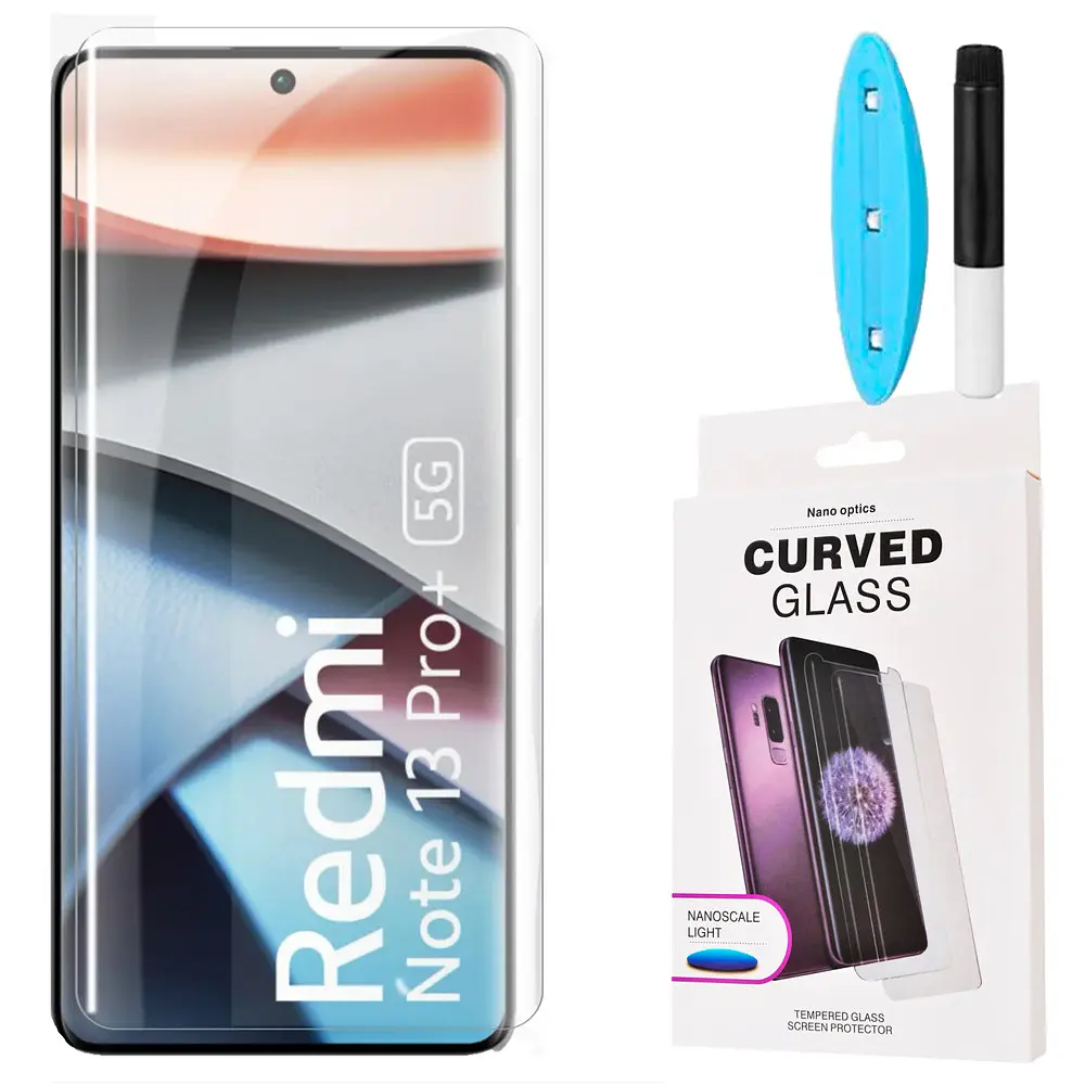 Захисне скло DK для Xiaomi Redmi Note 13 Pro+ UV Curved 017496 clear 2 шт. - фото 2