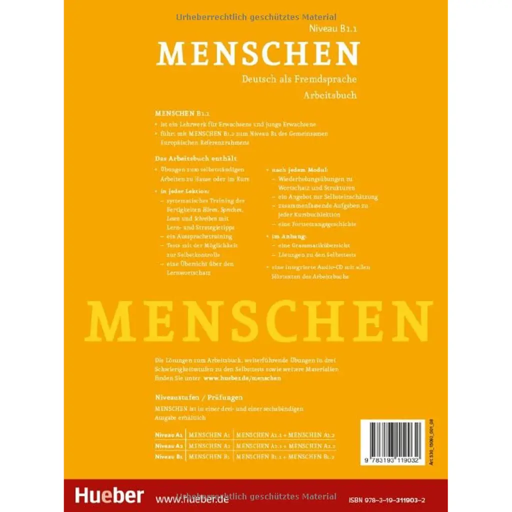 Menschen B1.1 Arbeitsbuch mit Audio-CD - Анджела Пуде