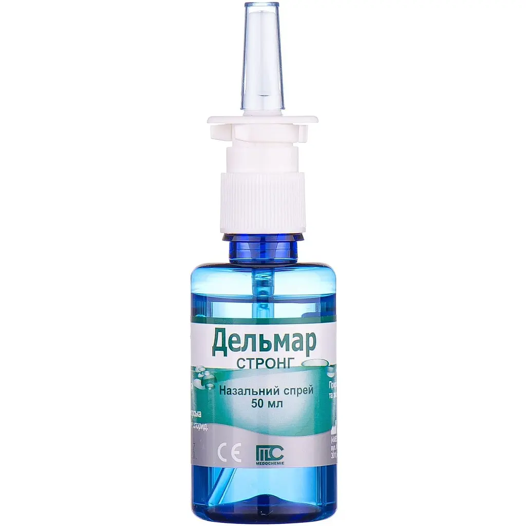 Спрей для носа Medochemie Дельмар Стронг гипертонический раствор морской воды для очистки и увлажнения полости носа 50 мл (263.0080) - фото 5