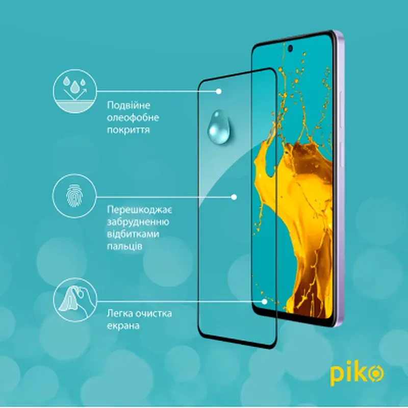 Скло захисне Piko Full Glue Oppo A3 5G Black (1283126598654) - фото 4