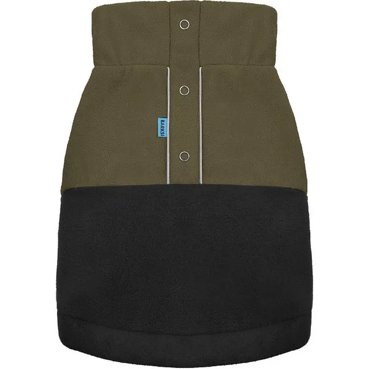 Кофта для собак Barksi Textile флісова XХS оливкова з чорним - фото 2