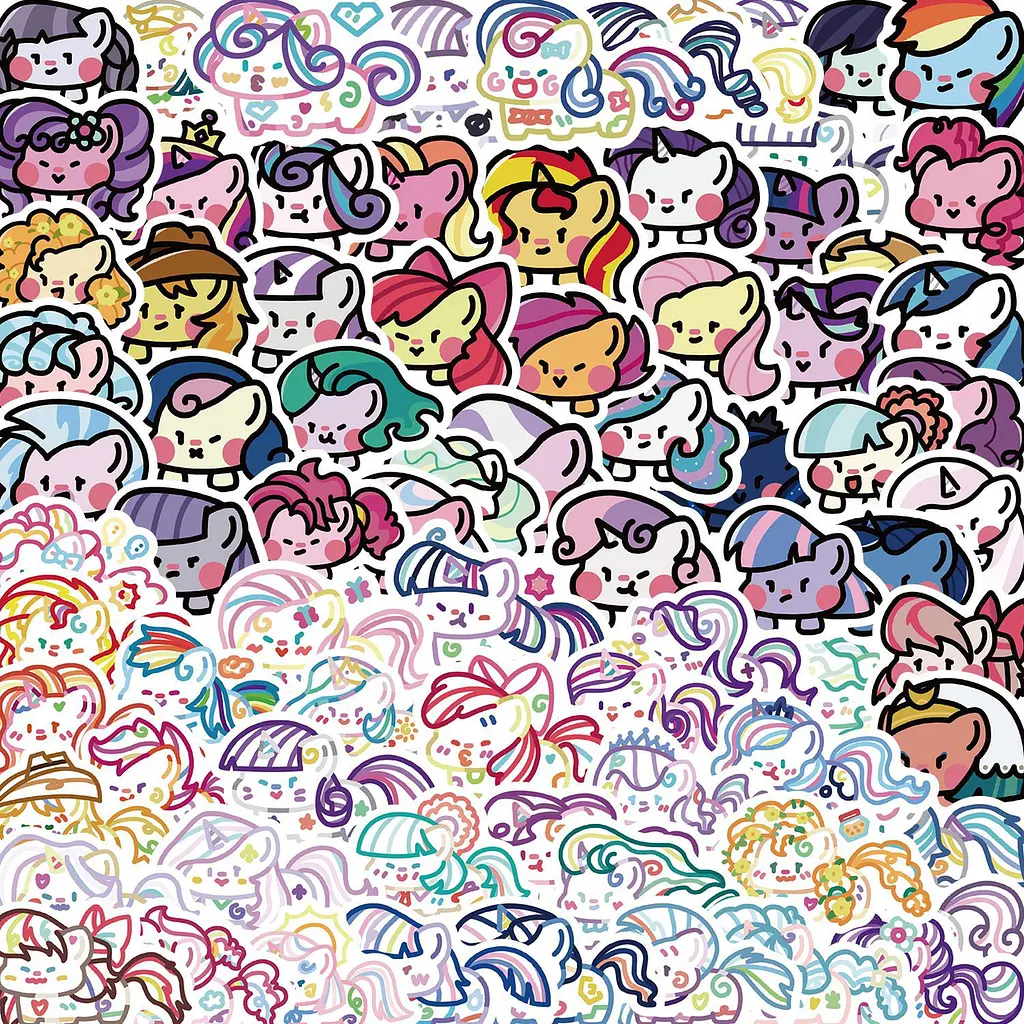 Стікерпак Набір наклейок GeekLand Май Літл Поні My Little Pony 80 штук - фото 2