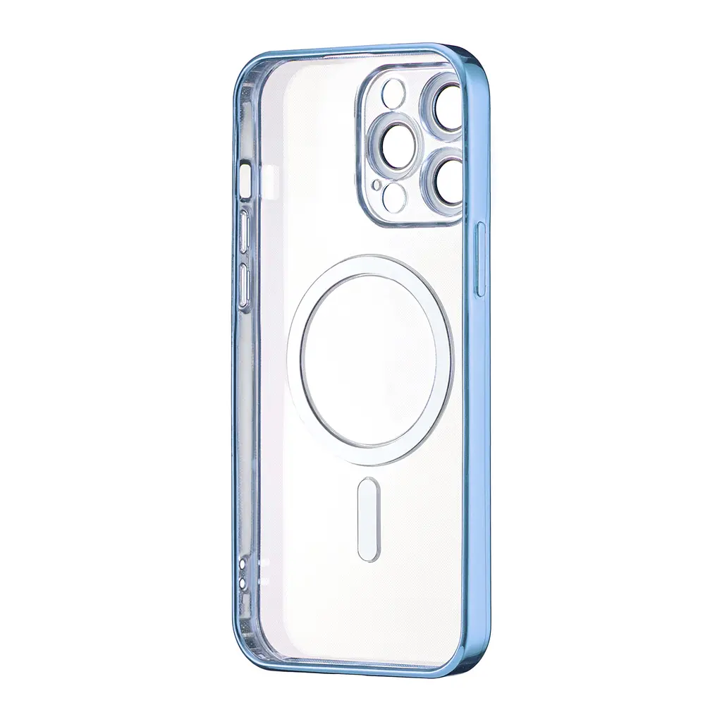 Чохол Ductil Metallic Edge with MagSafe (Protected Camera & Lens) iPhone 14 Pro Max Light Blue - фото 3