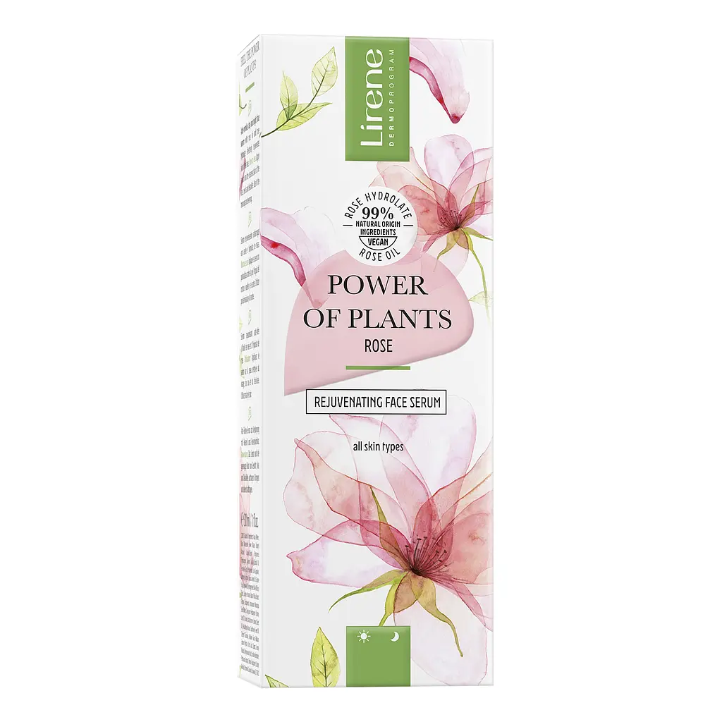 Омолоджувальна сироватка для обличчя Lirene Power Of Plants Rejuvenating Face Serum Rose 30 мл - фото 2