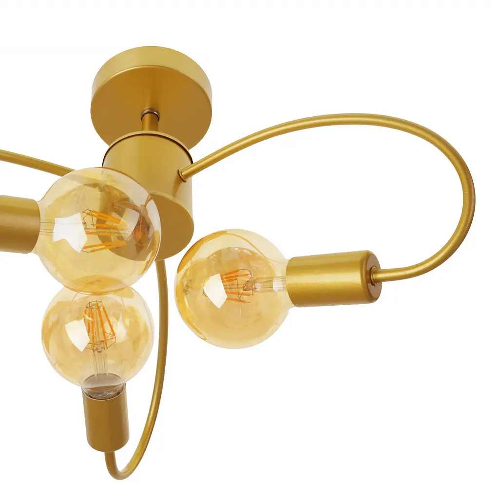 Люстра потолочная Brille в спальню E27 60W G (BR-01 607C/3) - фото 4