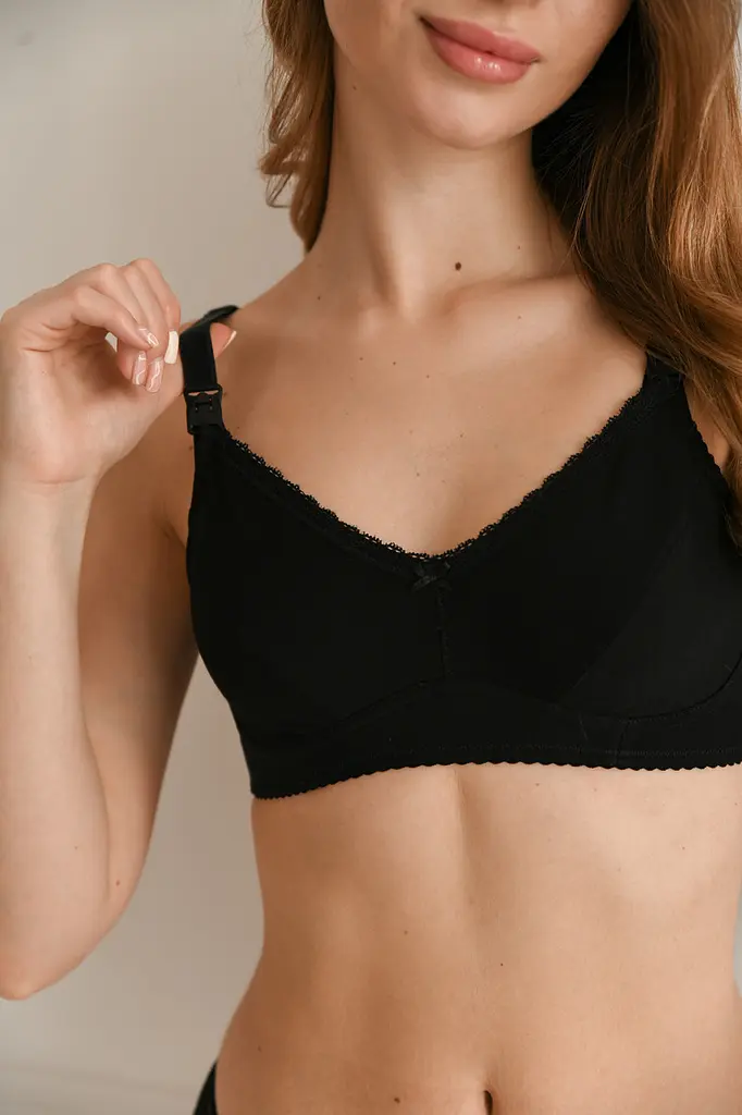 Бюстгальтер - топ для вагітних і годуючих мам Amethyst 95D Мамин Дім Чорний - фото 3