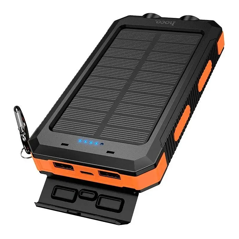 Повербанк Hoco J164 Platinum 8000 mAh із сонячною панелею Black/Orange - фото 4