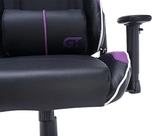 Геймерское кресло GT Racer черное с фиолетовым (X-2528 Black/Purple) - фото 13