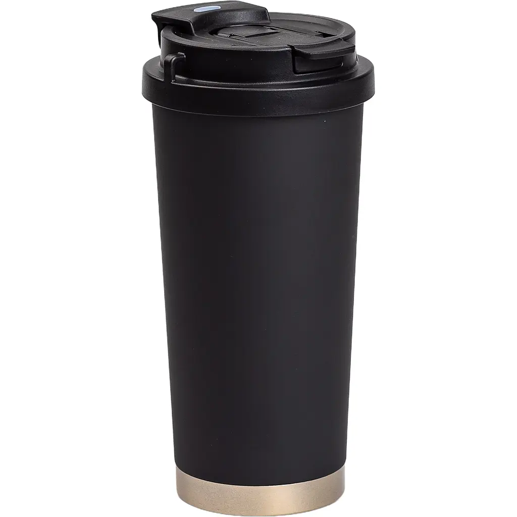 Термочашка Coffee 500 мл з ремінцем, чорний Yiwu HP-14-17B - фото 4