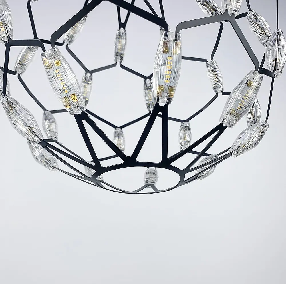 Светильник в форме купола черного цвета Ø 50 см Line F | Ст. D1289-500 BK - фото 4