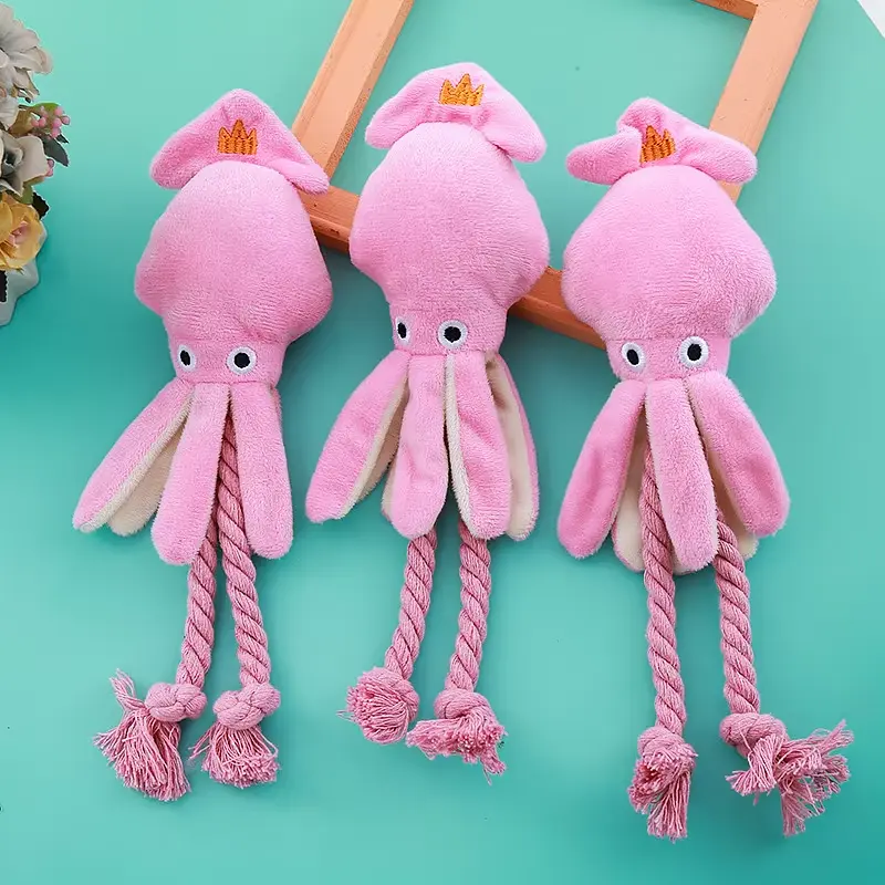 М’яка іграшка для собак Derby Octopus Shape Dog Plush Toy with Cotton Rope - фото 8