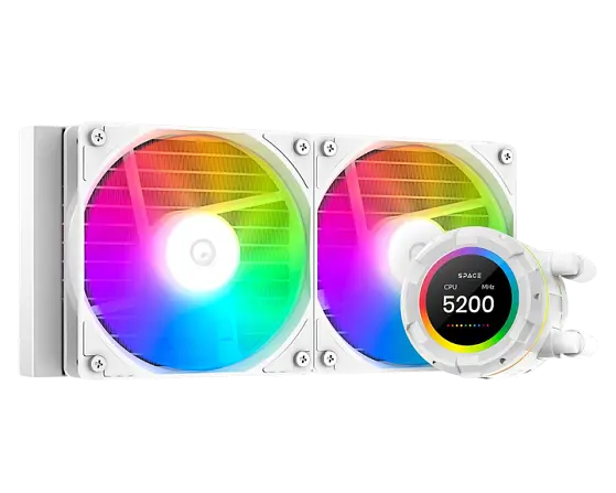Водяне охолодження ID-Cooling Space LCD SL240 XE ARGB White - фото 3