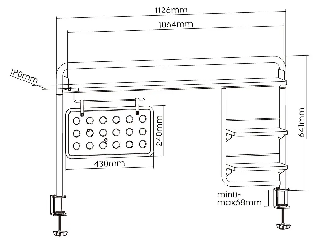Настільна полиця на затискачах DS253B - фото 10