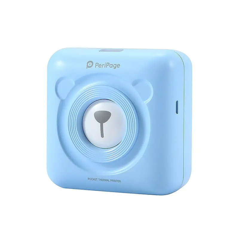 Портативний bluetooth термопринтер для смартфона PeriPage A6, блакитний (100335) - фото 2