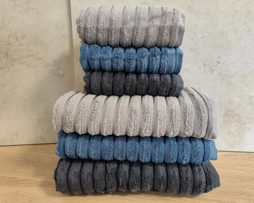 Набір махрових турецьких рушників Zeron 50х90 3 штуки + 70х140 3 штуки Microcotton Dalgali Desen - фото 2