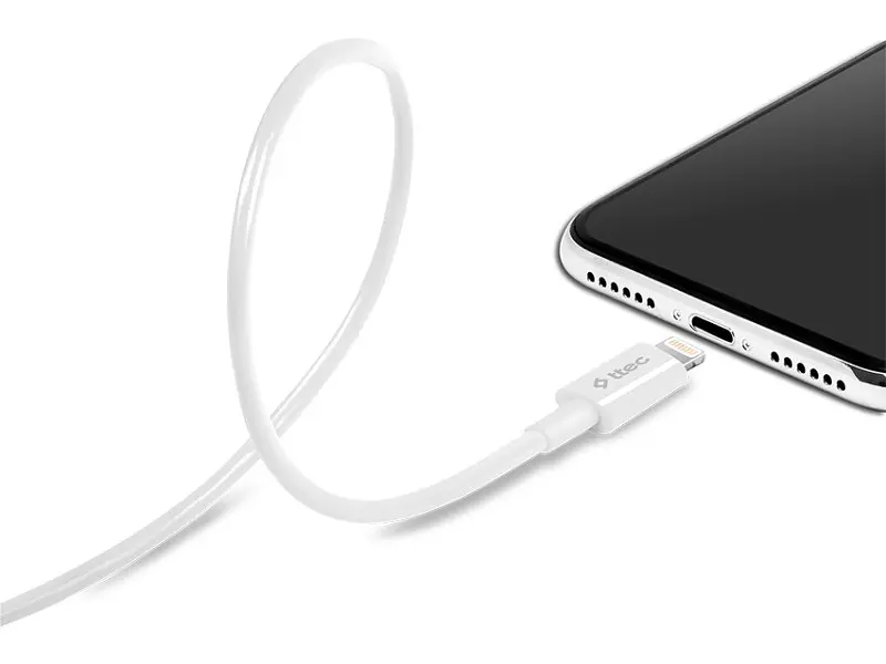 Кабель Ttec USB-Lightning 1.2m White (2DKM01B) - фото 4