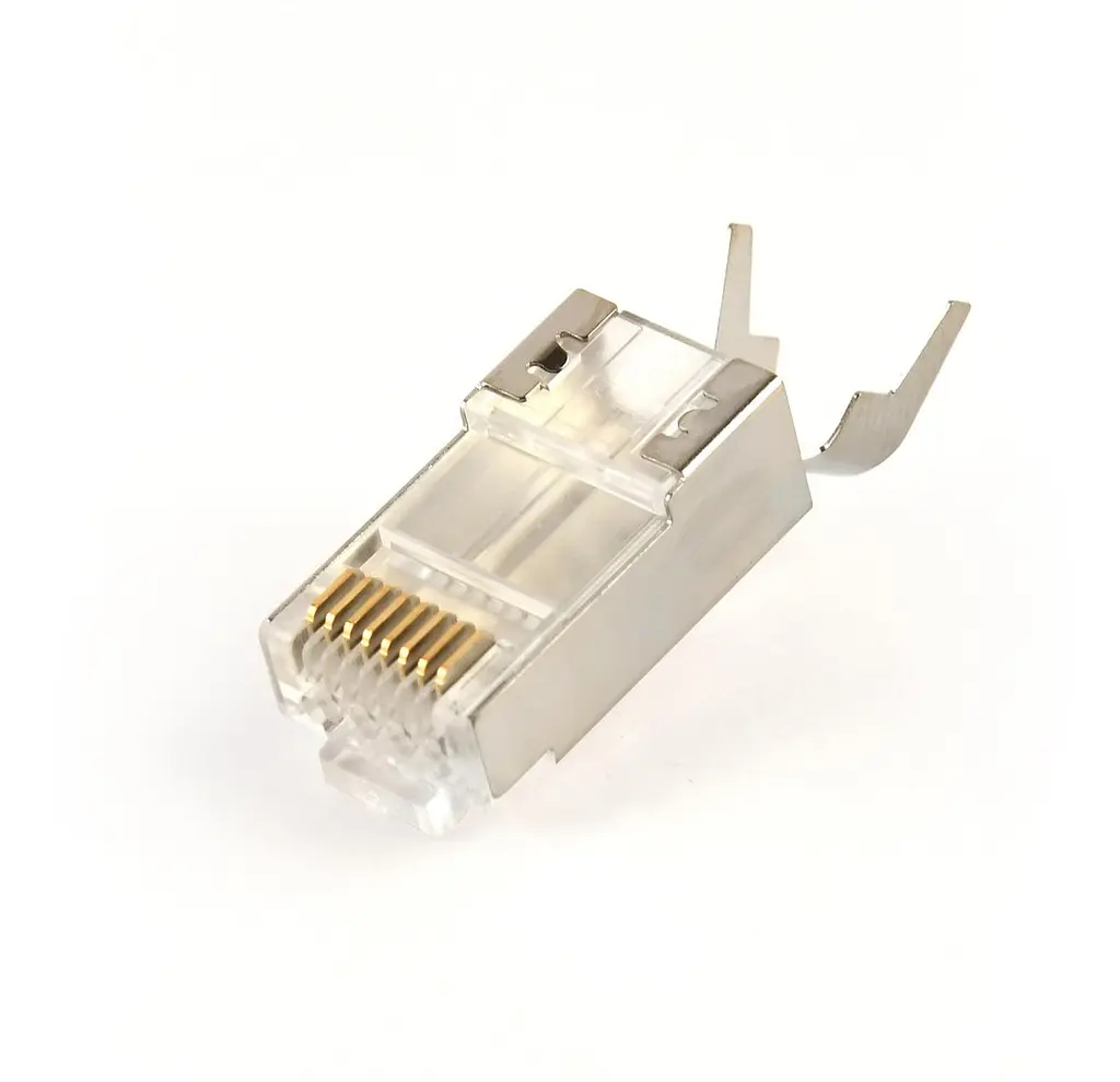 Конектор RJ 45 Cablexpert (LC-PTF7-01/50) 8P8C, Cat.7, FTP, з наскрізними отворами, позолочені контакти (50 шт/уп) - фото 2