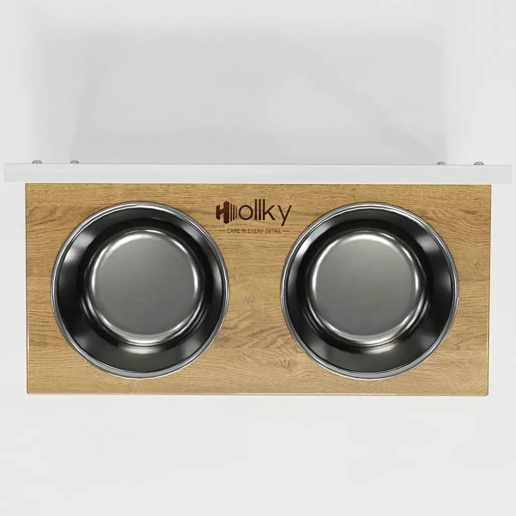 Hollky Flex L — регульовані миски на підставці для великих собак (2 × 1.8 л) - фото 6