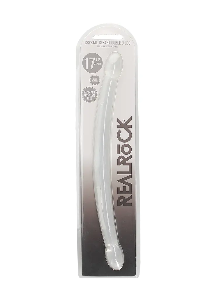 Двосторонній фалоімітатор - Realrock Double Dong 17" Transparent - фото 5