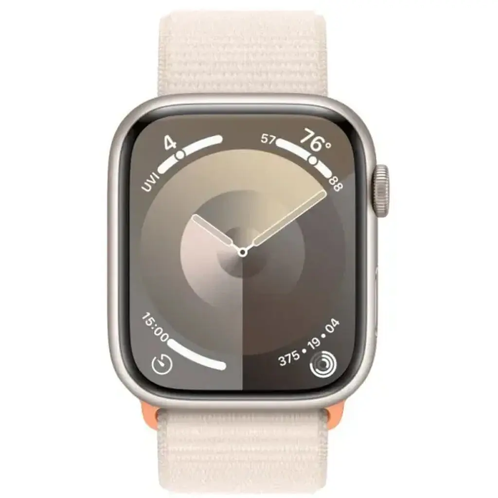 Apple Watch Series 9 GPS 45mm Starlight Aluminium with Starlight Sport Loop MR983 - фото 2