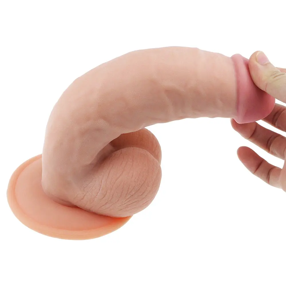 Фалоімітатор Lovetoy The Ultra Soft Dude 21 см тілесний - фото 9