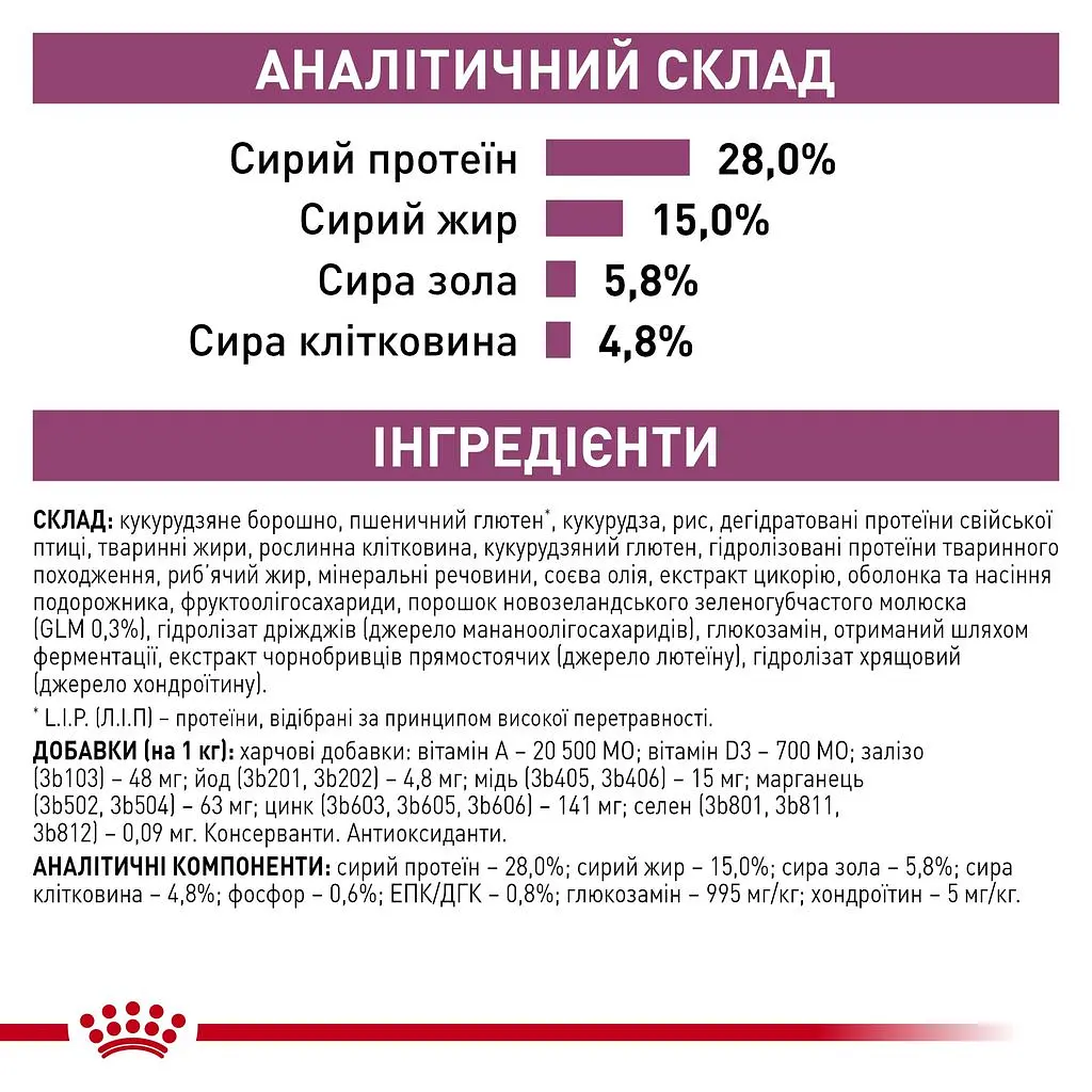 Сухий лікувальний корм для кішок при захворюваннях опорно-рухової системи Royal Canin Cat Mobility Feline, 2 кг (3946020) - фото 6