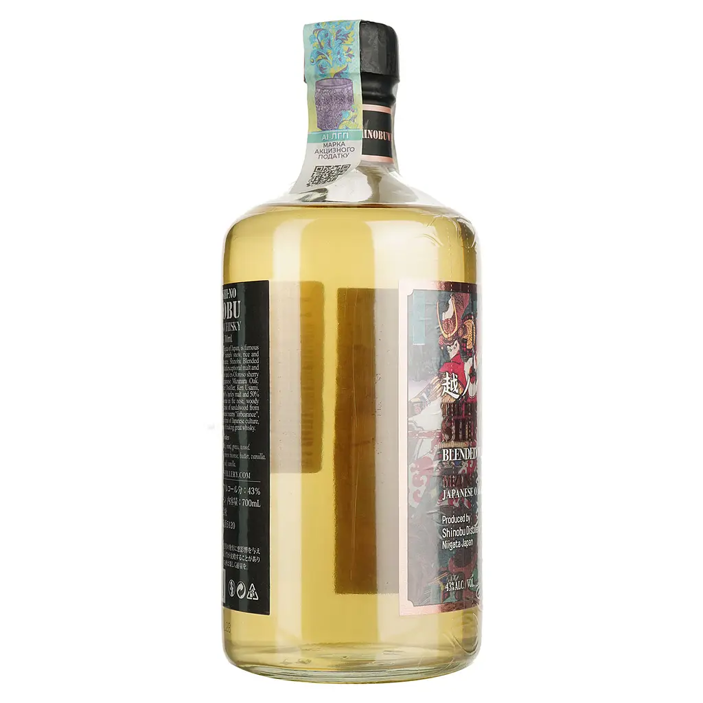 Виски Shinobu Pure Malt 43% 0.7 л в подарочной упаковке - фото 3