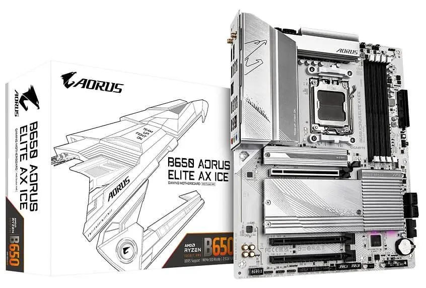 Материнська плата GIGABYTE B650 AORUS ELITE AX ICE (B650 AORUS ELITE AX ICE) (Socket AM5, AMD B650, ATX) - фото 4