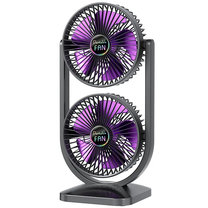 Настільний вентилятор S30 Dual-Fan 3000mAh Black Epik teh0029500 - фото 2