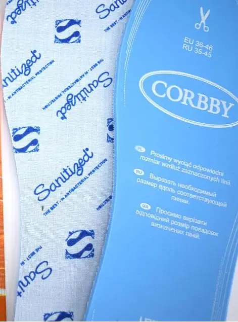Вирізні устілки Corbby Protect антибактеріальні демісезонні з латексом та бавовною. Розмір 35–46 - фото 3