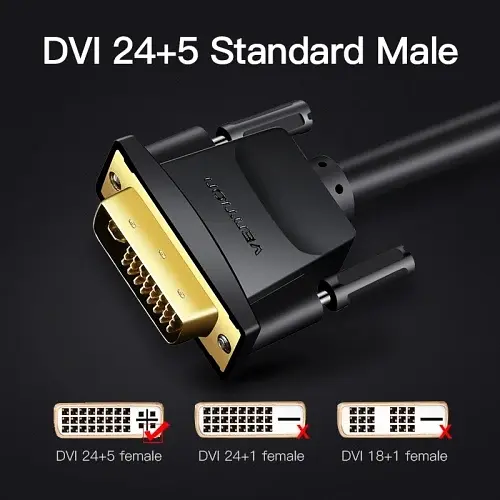 Кабель Vention DVI-I(M)-VGA(M) 3 м, Black, (EACBI) teh0028500 - фото 4
