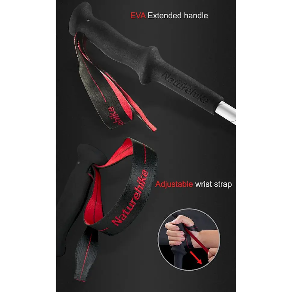 Трекінгова палиця 3-секційна Naturehike ST06 NH17D006-D біла - фото 5