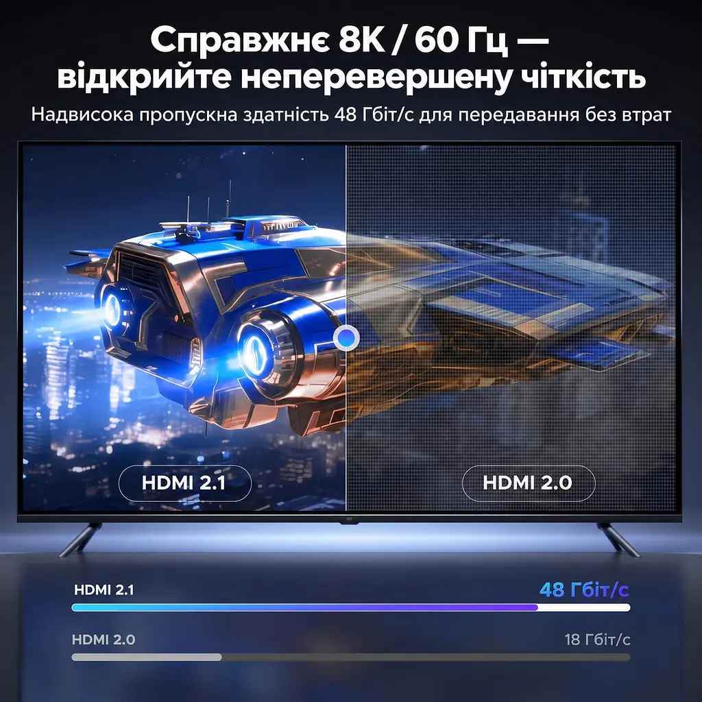 Кабель HDMI UGREEN HD188 2.1 кутовий 90° 8K 60 Гц 3 м чорний (85242) - фото 5