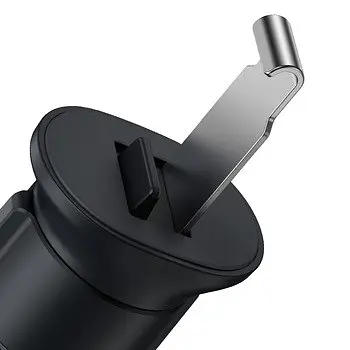 Автомобільний тримач холдер Baseus Metal AgeⅡ Gravity Car Mount Air Outlet Version SUJS000013 Dark Grey - фото 3
