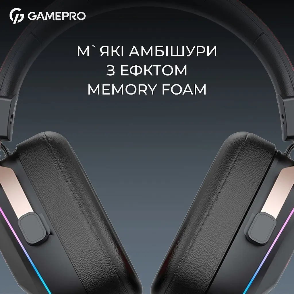 Ігрові навушники GamePro Asgard Valkyria RGB Tri-mode Black (HSW249B) [138322] - фото 7