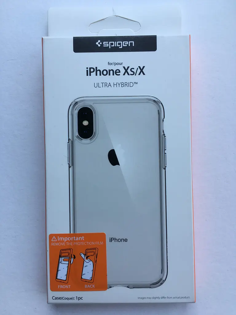 Чохол оригінальний протиударний Spigen Ultra Hybrid 057CS22127 для iPhone X/XS Crystal Clear - фото 4