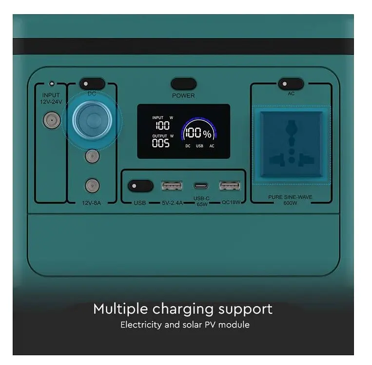 Портативная зарядная станция V-TAC VT606 230В 500W, 26,2Ah 568Wh - фото 9