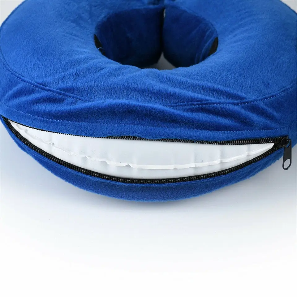 Захисний надувний нашийник для собак Derby Protective Inflatable Dog Cone Collar Blue (фастекс), XL - фото 4