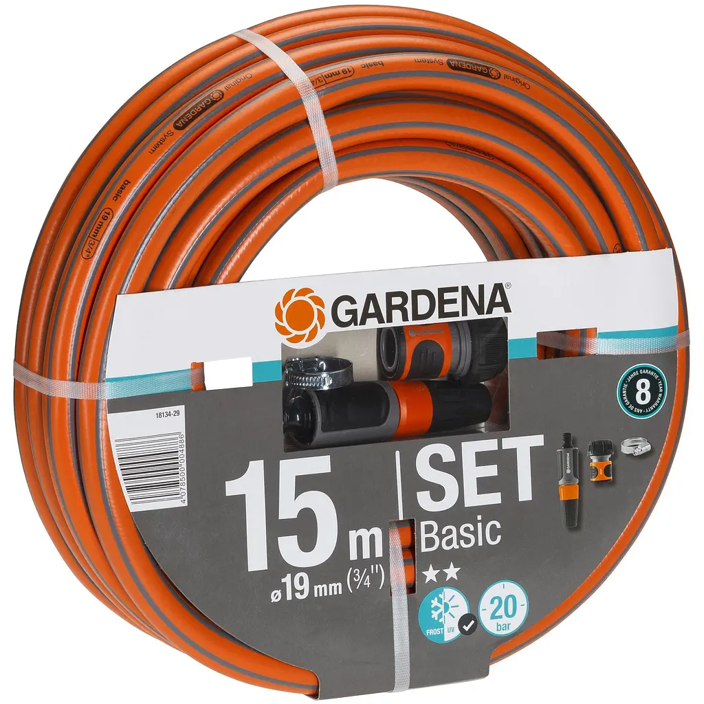 Шланг садовый Gardena Basic 19 мм 3/4" с комплектом для полива 15 м (18134-29.000.00) - фото 2