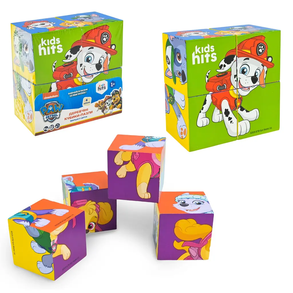 Іграшка деревяна кубики-пазли Paw Patrol Kids Hits KH20/049 Різнокольоровий shop (4897126753196) - фото 2