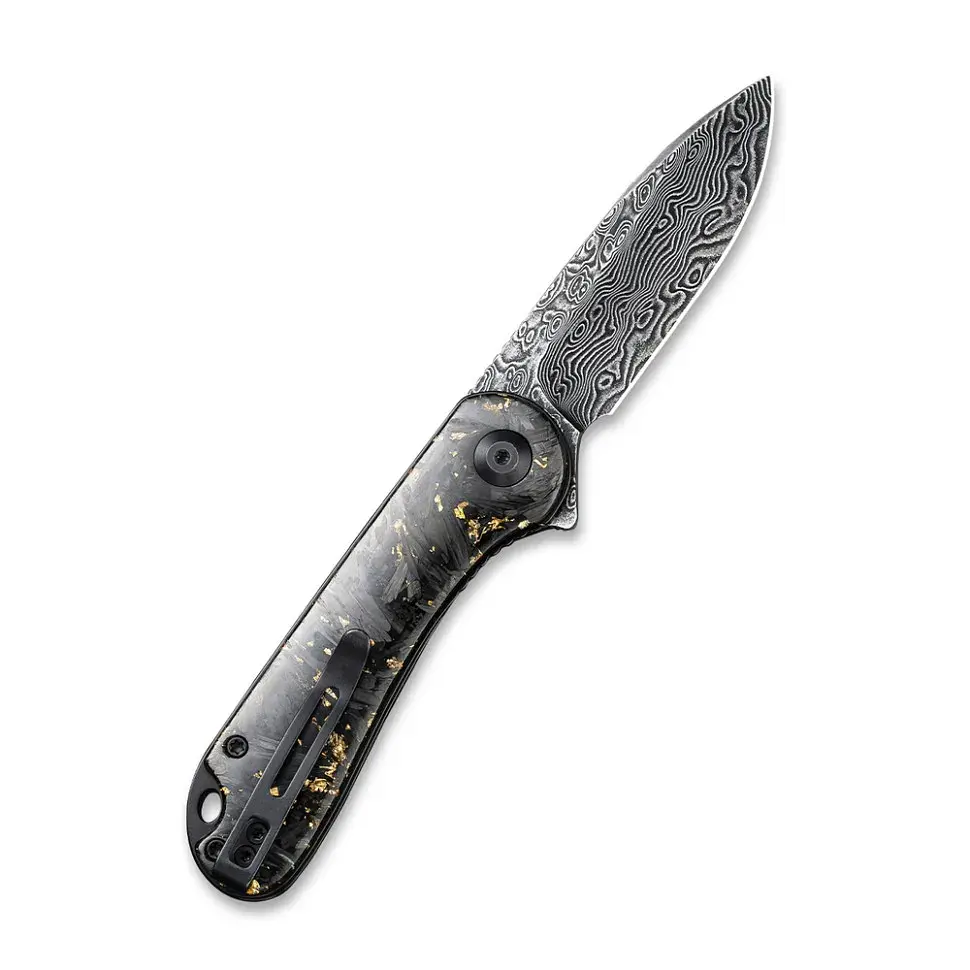 Ніж складаний кишеньковий Civivi Elementum, (7.5 см) Damascus / Carbon Fiber сірий - фото 2