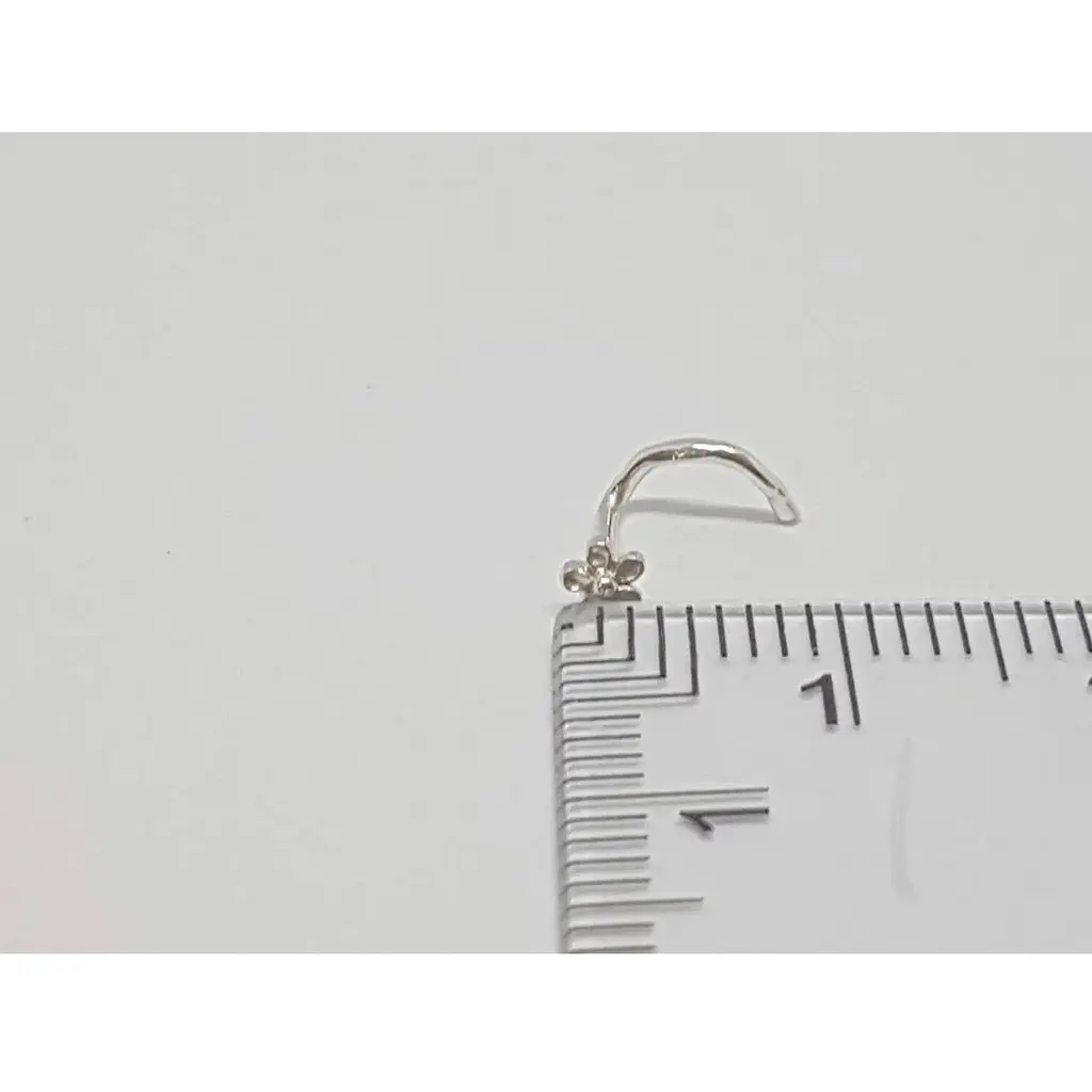 Срібна сережка-пірсинг в ніс Dear. 1009С - фото 3