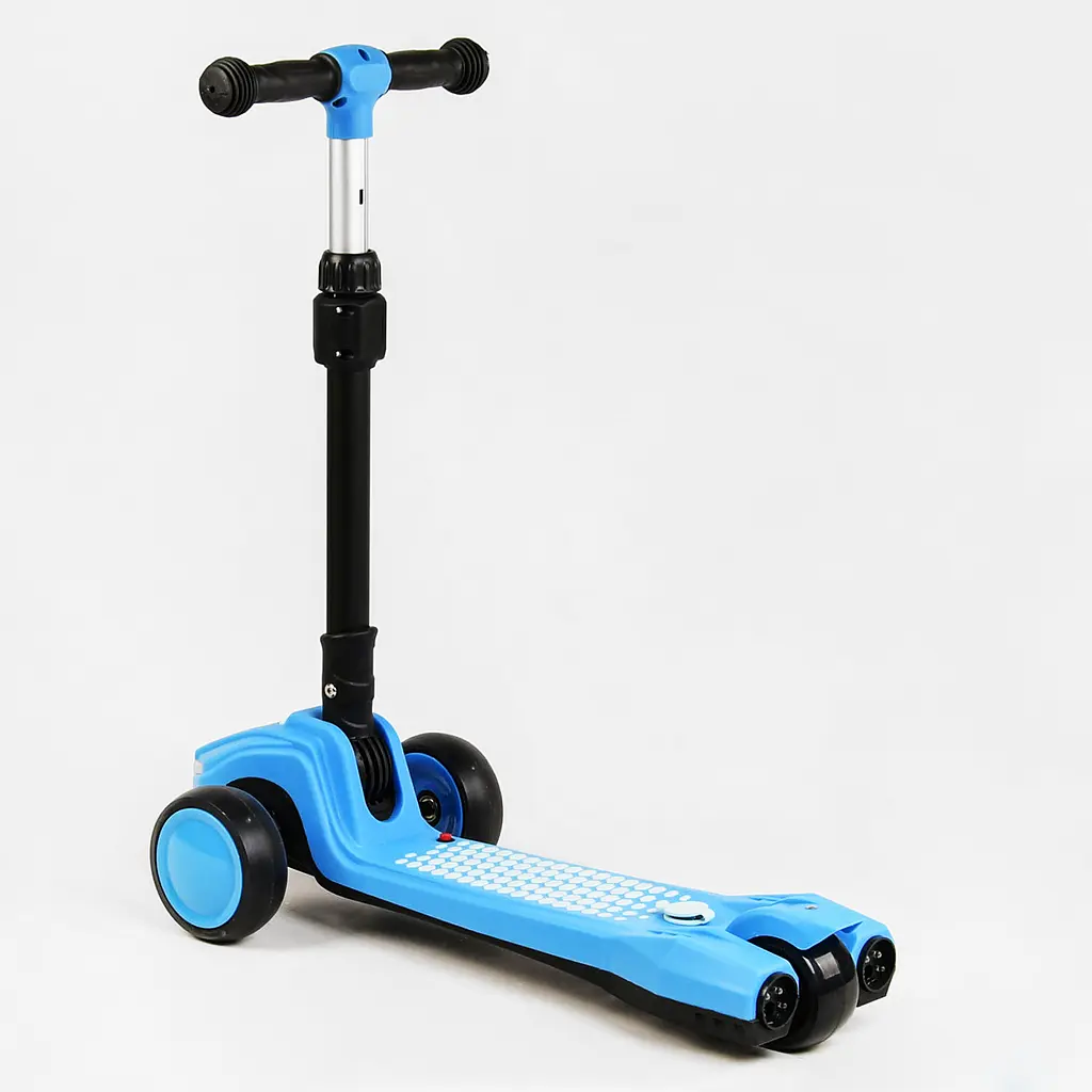Самокат Best Scooter 60х16х67-79 см Блакитний 000231315 - фото 4