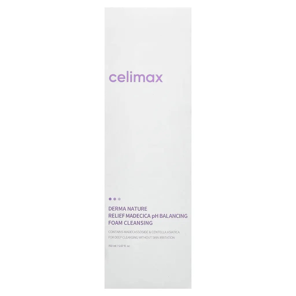 Слабокислотна пінка для чутливої шкіри Celimax Relief Madecica pH Balancing Foam 150 мл - фото 2