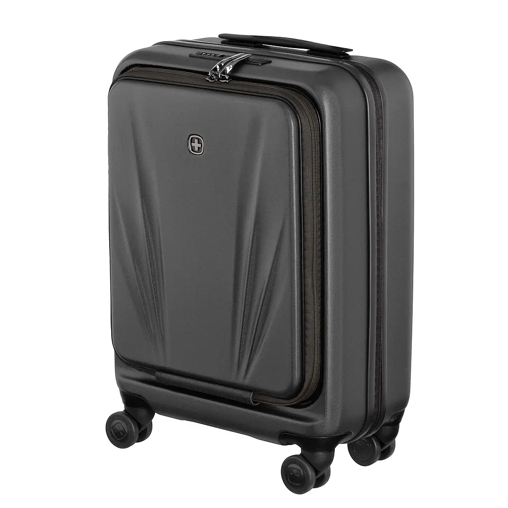 Wenger Валіза Wenger Skyon Hardside Carry-On, мала, з відсіком для н/б 16", полікарбонат, TSA, 4 колеса, розширення, USB, сірий - фото 2