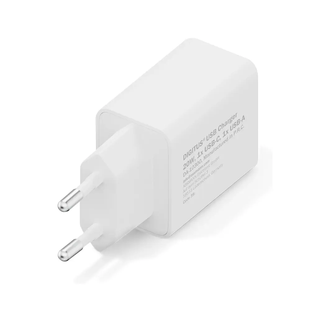 Зарядний пристрій Digitus 1xUSB-C + 1xUSB 20W (DA-10300) - фото 3