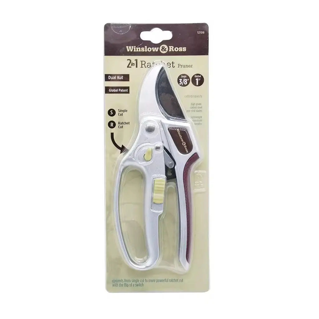 Профессиональный садовый секатор Winslow&Ross 12106 с храповым механизмом для обрезки деревьев, кустов и роз - фото 5