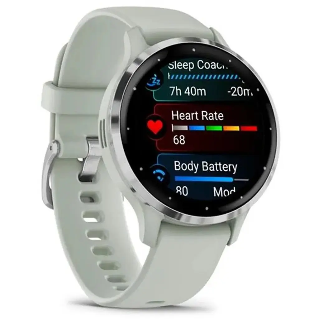 Смарт-годинник Garmin Venu 3s Silver Stainless Steel Bezel with Sage Gray Case and Silicone Band (010-02785-51) - фото 3